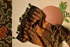 Ripened by the Tropical Sun ❋ Cotton Ajrakh Stole { 7 }